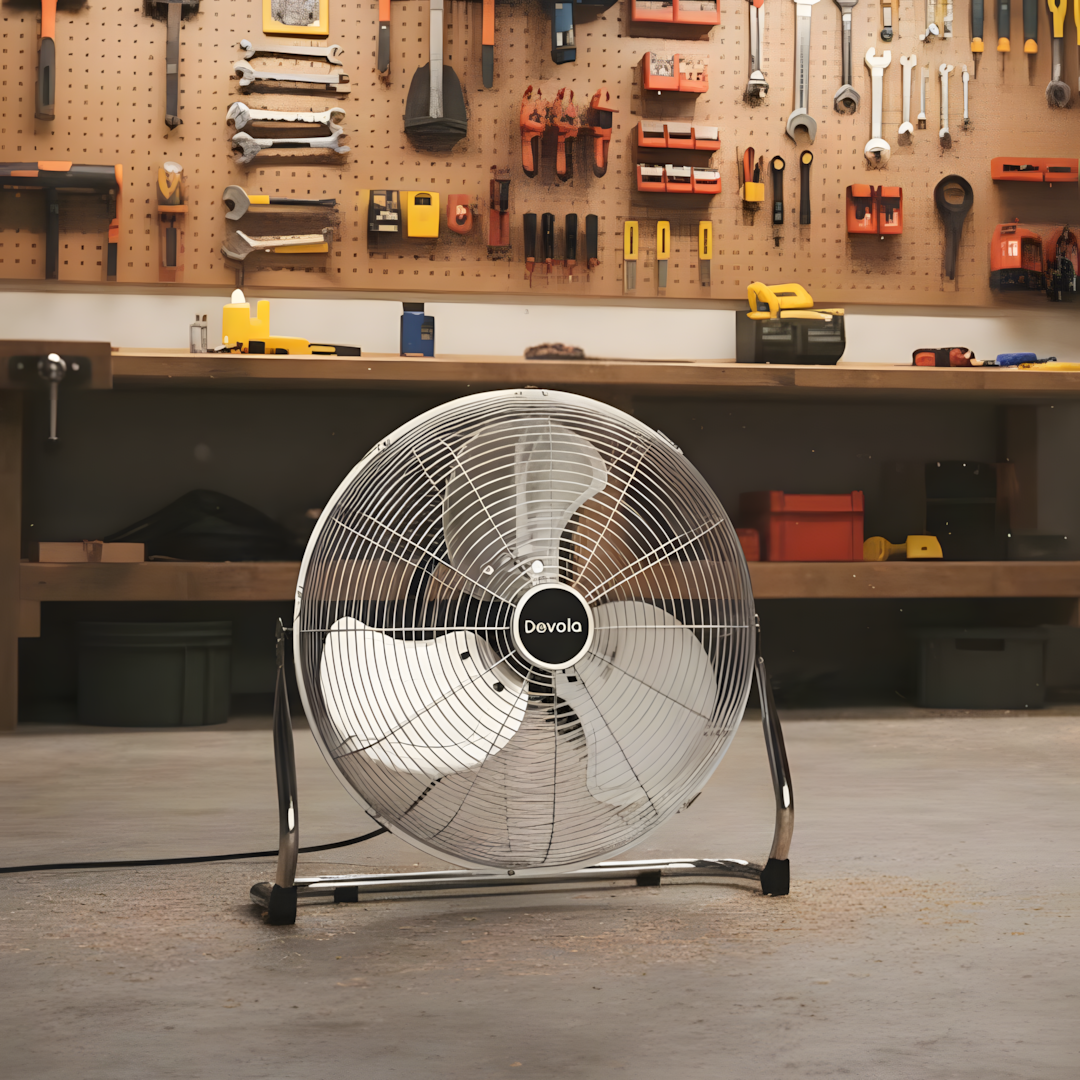 Devola 3 Speed 16-inch DC Floor Fan - Chrome - DV16FFC
