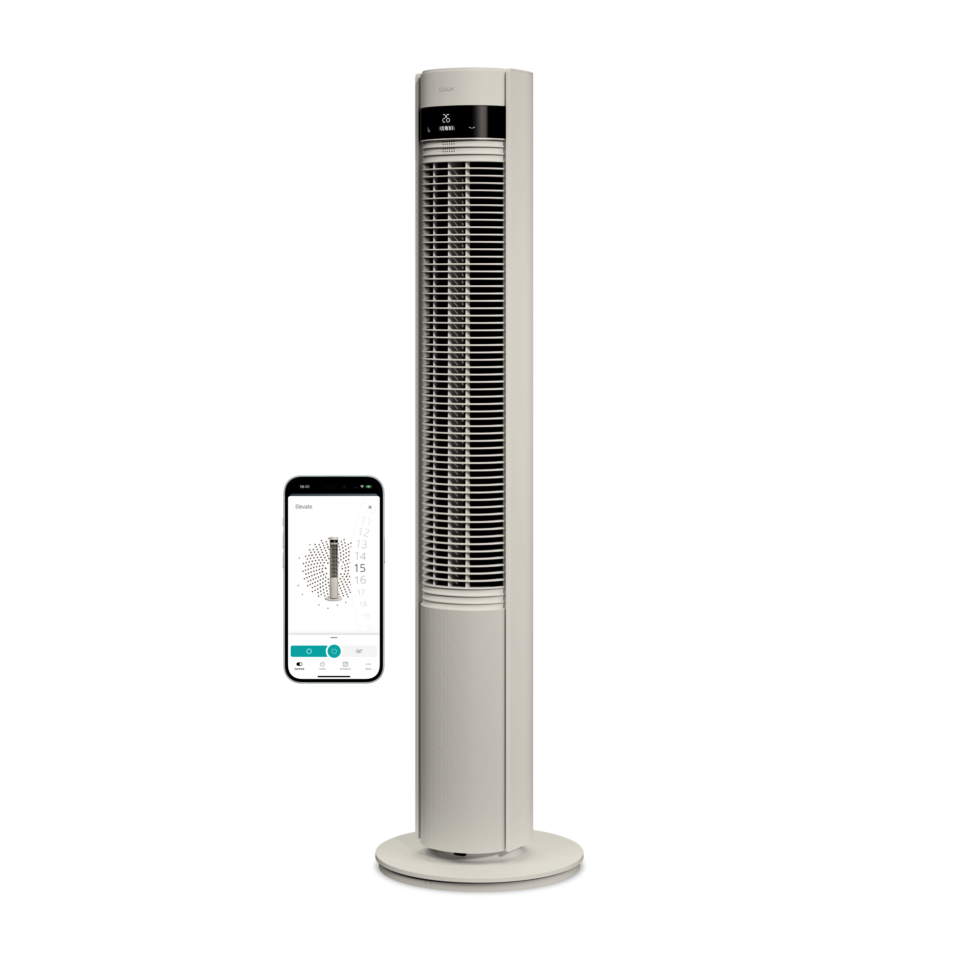 elevate smart tower fan stone