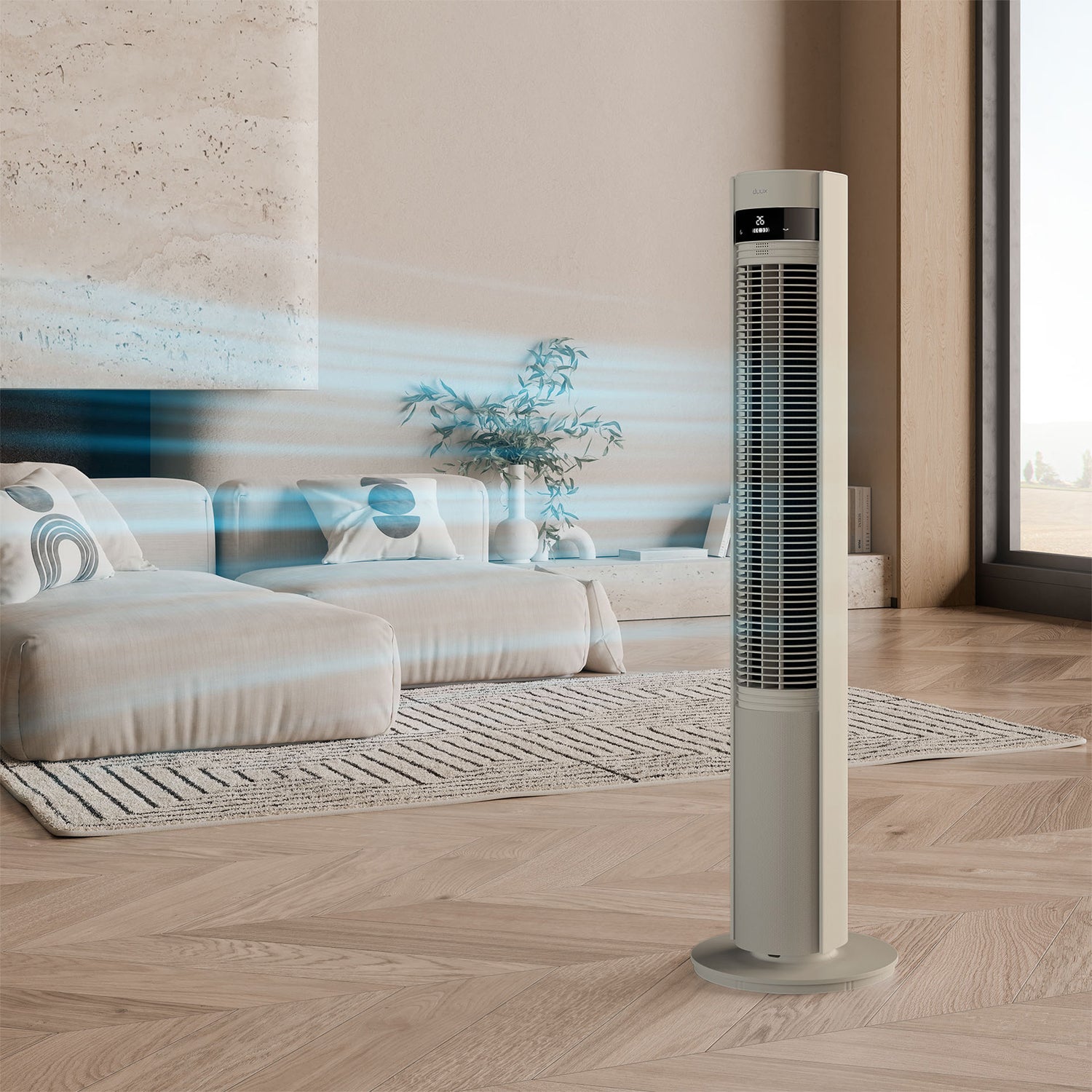 elevate tower fan stone