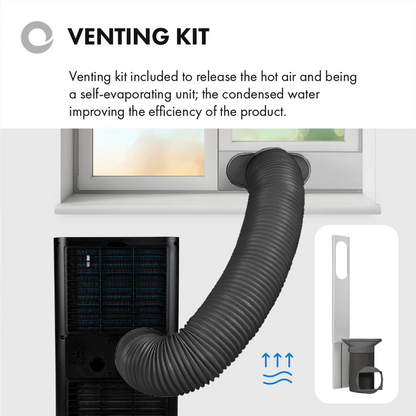 Devola Portable Air Conditioner with Wifi and Window Kit - 9000 BTU - Black - DVAC09CB