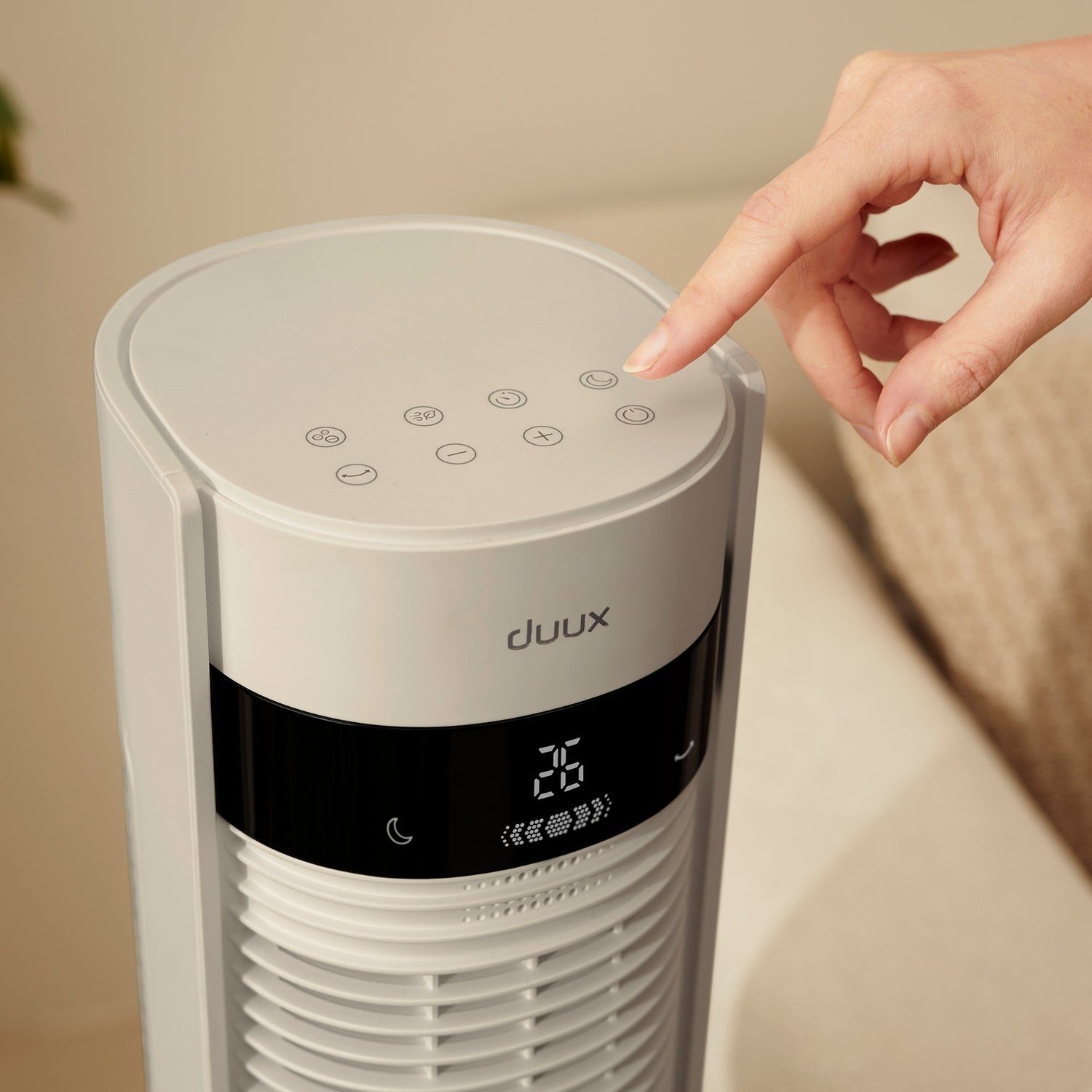 elevate tower fan stone