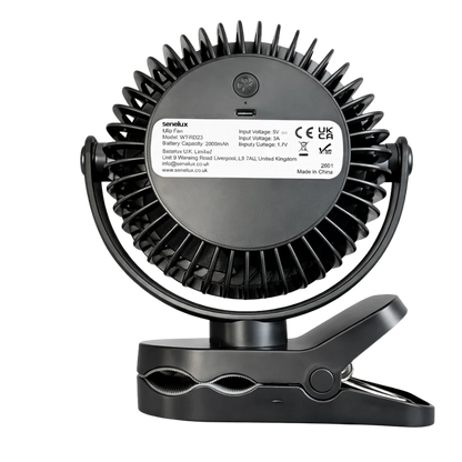 Senelux 5" Wireless Clip-On Fan