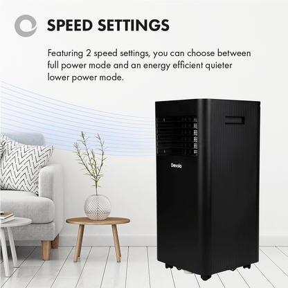 Devola Portable Air Conditioner with Wifi and Window Kit - 9000 BTU - Black - DVAC09CB