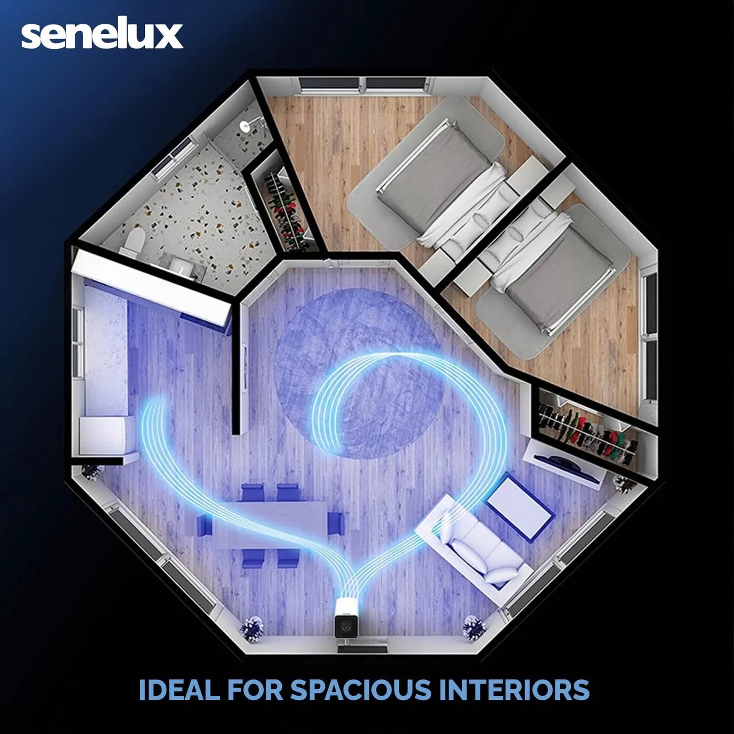 Senelux Portable Air Conditioner with WiFi &amp; Remote Control