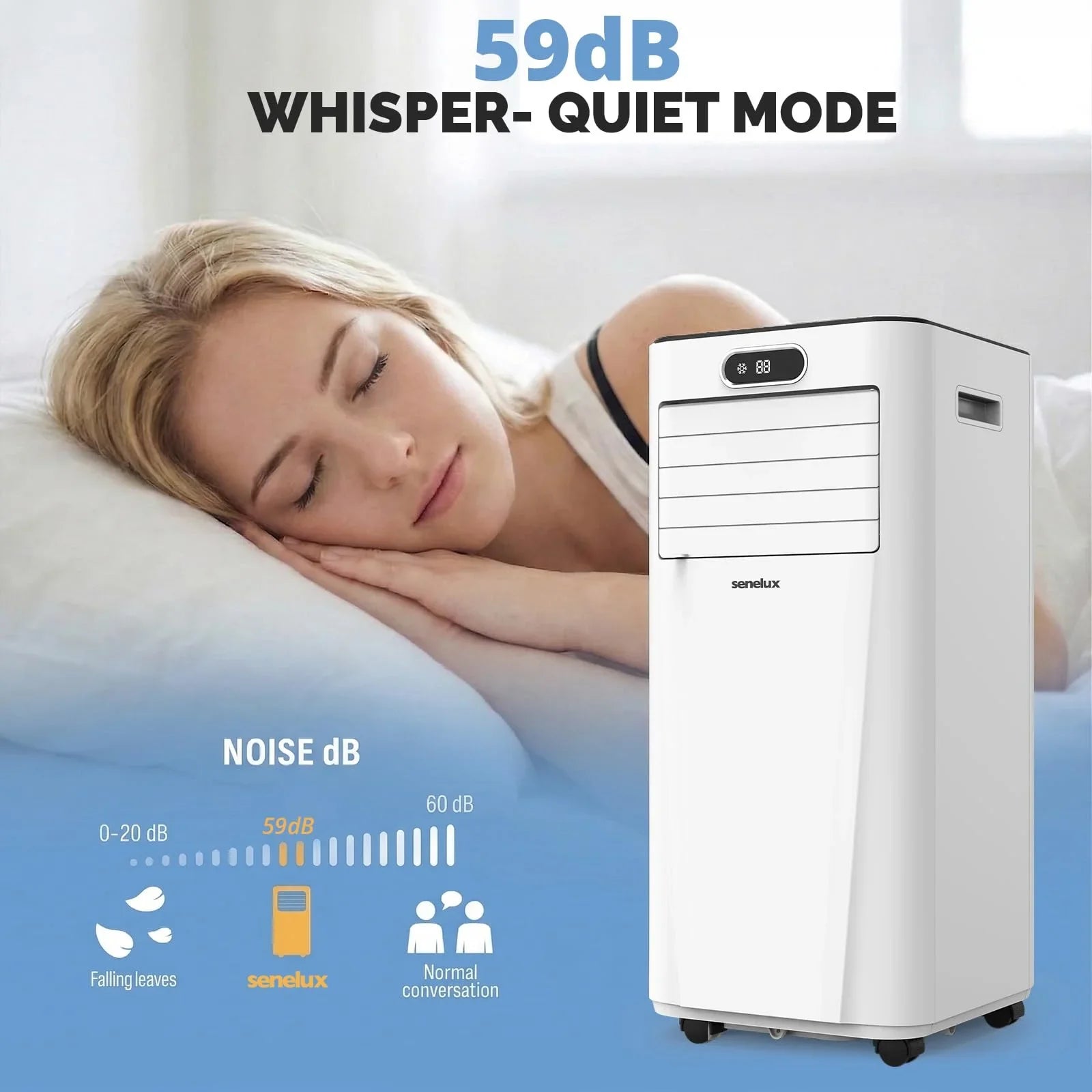 Senelux Portable Air Conditioner with WiFi &amp; Remote Control