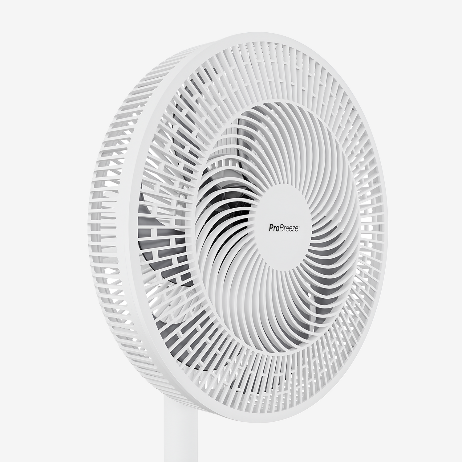 AirFlo™ Slim 43" Hybrid Pedestal Fan - Ultra- Quiet Air Circulator - White