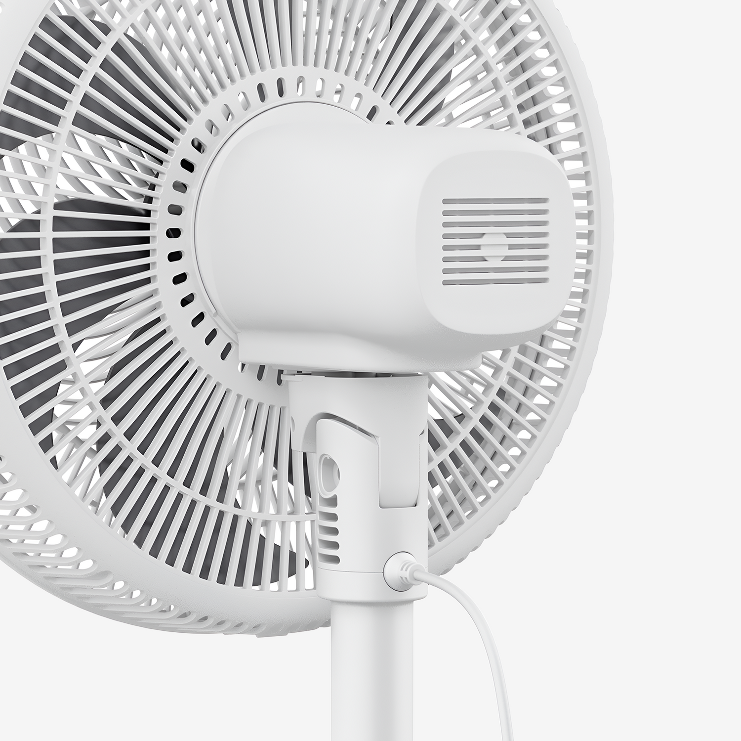AirFlo™ Slim 43" Hybrid Pedestal Fan - Ultra- Quiet Air Circulator - White