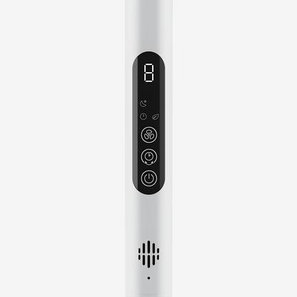 AirFlo™ Slim 43" Hybrid Pedestal Fan - Ultra- Quiet Air Circulator - White