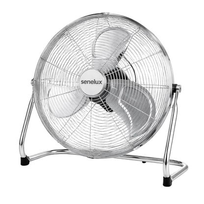 Chrome Floor Fan for Homes, Gyms, Bedrooms &amp; Kitchens