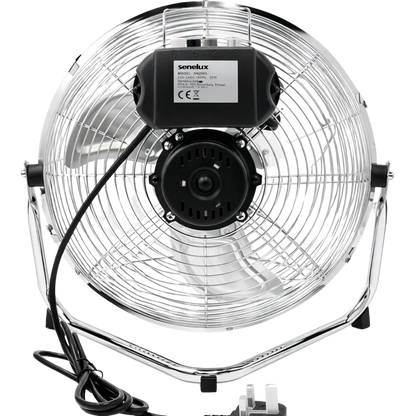 Chrome Floor Fan for Homes, Gyms, Bedrooms &amp; Kitchens