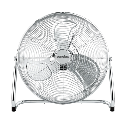 Chrome Floor Fan for Homes, Gyms, Bedrooms &amp; Kitchens