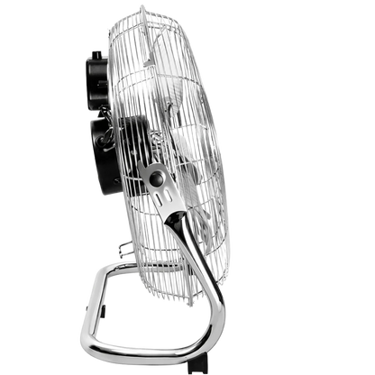 Chrome Floor Fan for Homes, Gyms, Bedrooms &amp; Kitchens