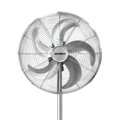 Senelux 16 Inch Metal Pedestal Fan