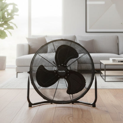 Devola High Power 80W 3 Speed 20-inch DC Floor Fan - Black - DV20FFB