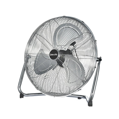 Devola High Power 80W 3 Speed 20-inch DC Floor Fan - Chrome - DV20FFC