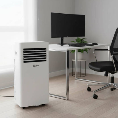 Devola Portable Air Conditioner with Wifi and Window Kit - 10000 BTU - Cooling &amp; Heating - White - DVAC10CHW