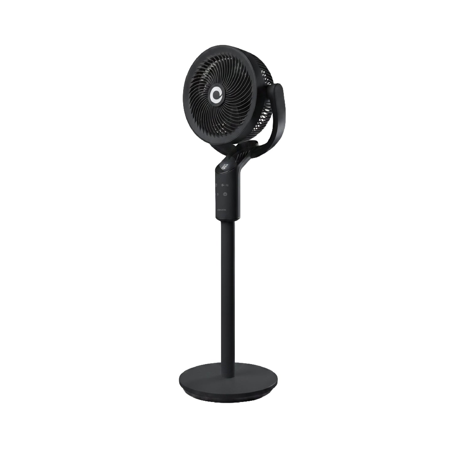 Devola Platinum Low Noise 8 Inch Air Circulator Pedestal Fan, Grey - DVPF8DCB
