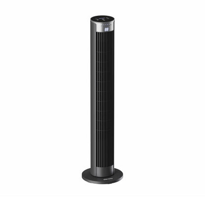 Devola Platinum 38 Inch Tower Fan with Remote, Black &amp; Silver - DVTF38PBS