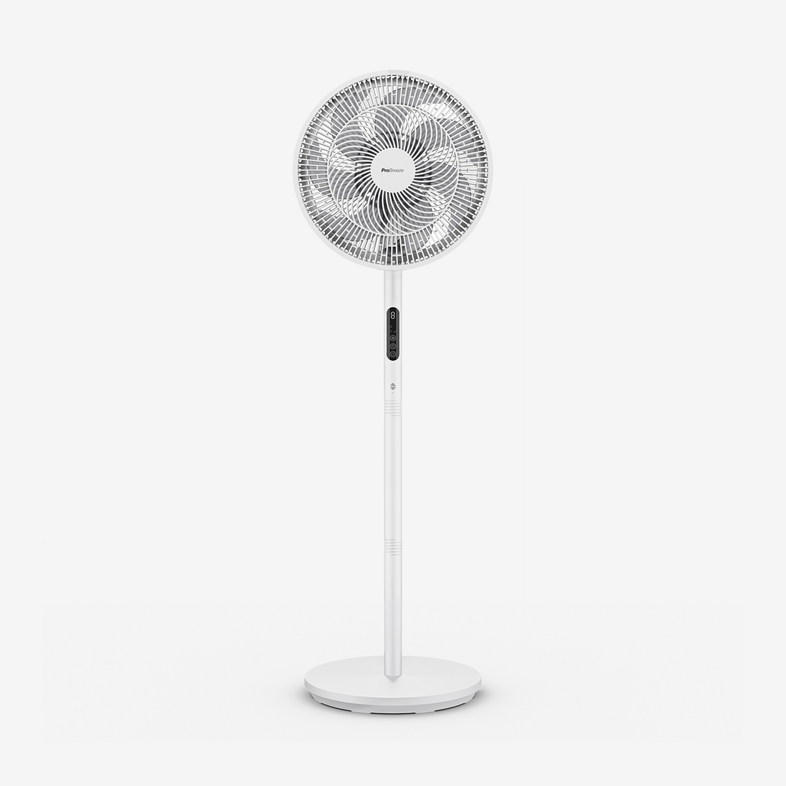 AirFlo™ Slim 43" Hybrid Pedestal Fan - Ultra- Quiet Air Circulator - White