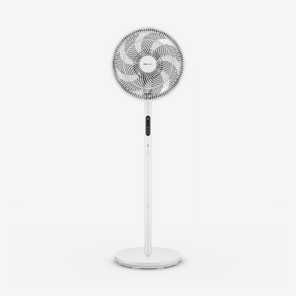 AirFlo™ Slim 43" Hybrid Pedestal Fan - Ultra- Quiet Air Circulator - White