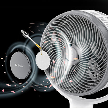 AirFlo Plus™ 44" Hybrid Pedestal Fan - Ultra-Quiet Air Circulator - White/Grey