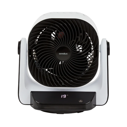 Senelux 9” DC Air Circulator Fan - Ultra Quiet - Automatic Oscillation, 8 Fan Speeds, 4 Operational Modes, Timer, LED Display &amp; Remote Control