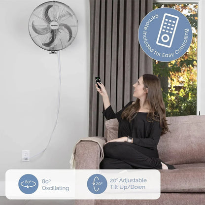 16" Wall Mounted Cooling Fan for Home and Office