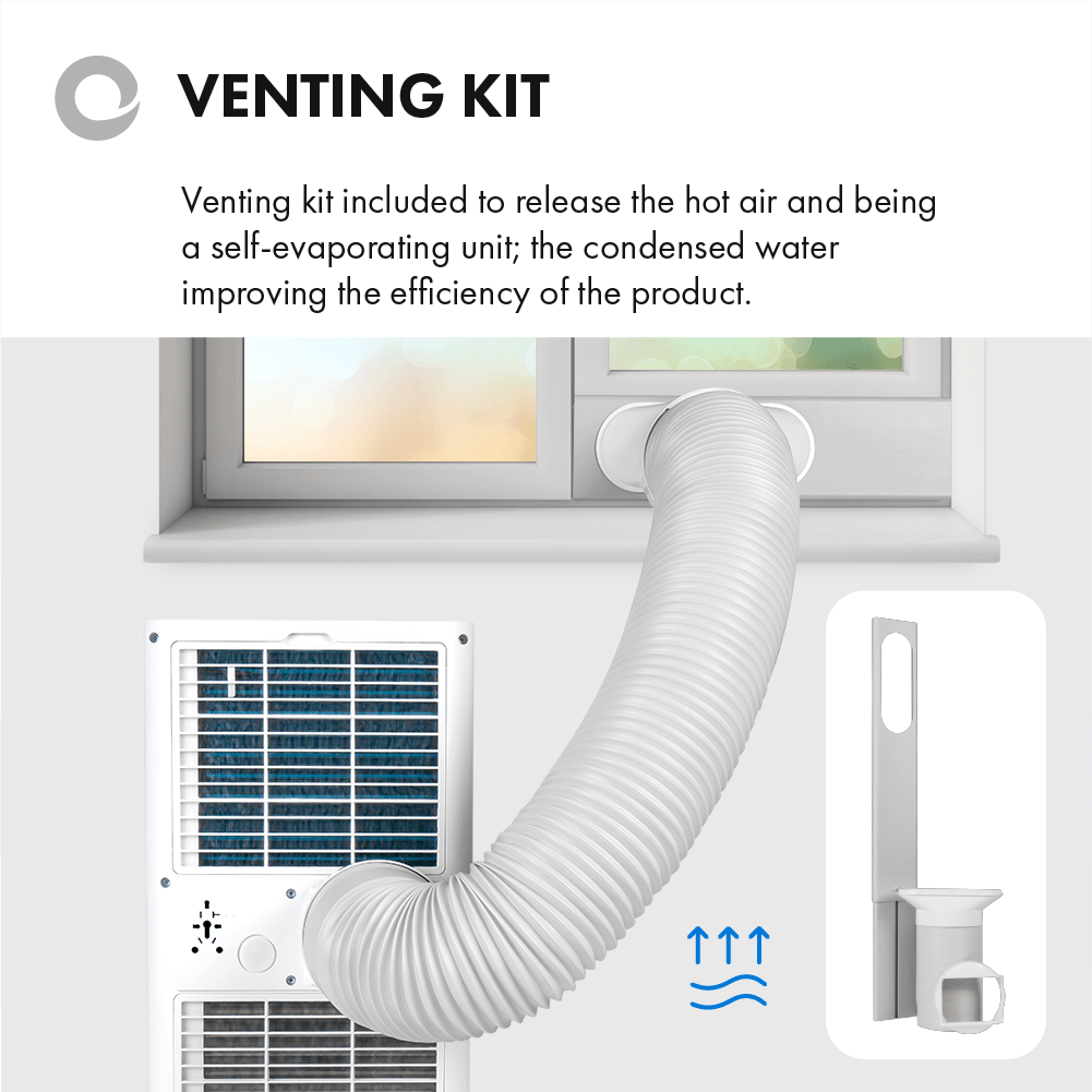 Devola Portable Air Conditioner with Wifi and Window Kit - 10000 BTU - Cooling Only - White - DVAC10CW