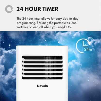 Devola Portable Air Conditioner with Wifi and Window Kit - 9000 BTU - White - DVAC09CW