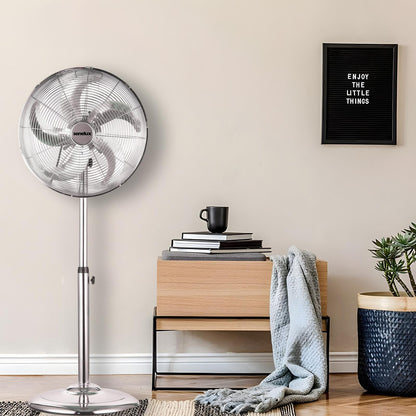 Senelux 16 Inch Metal Pedestal Fan